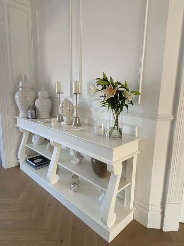 Large White Console Table