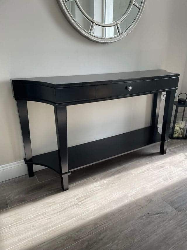 Black console table