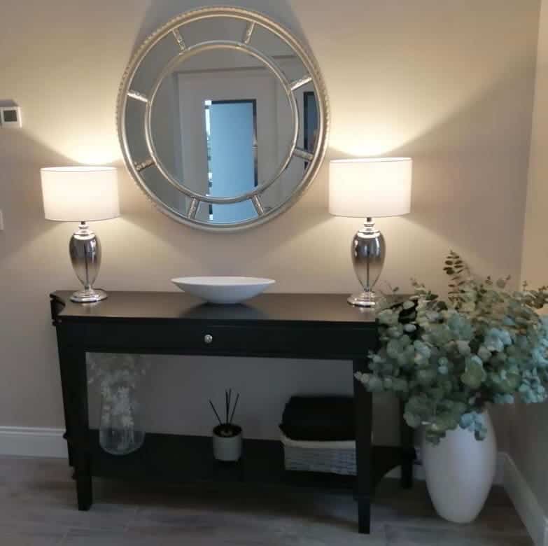 Curved console table top