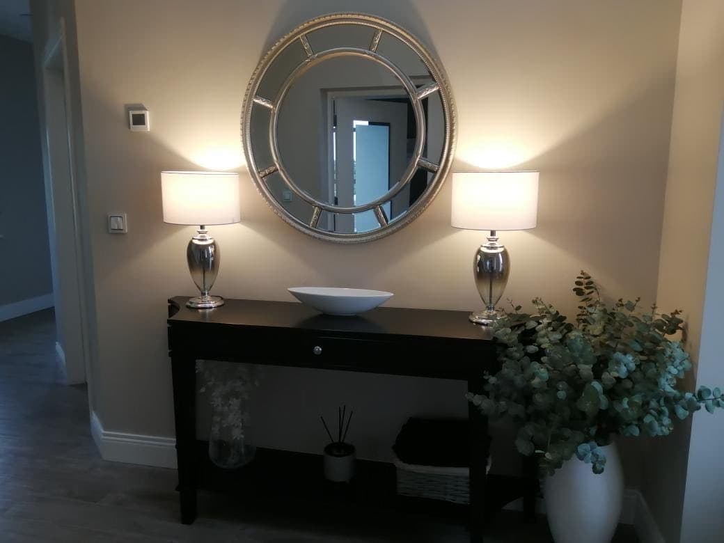 Black console table