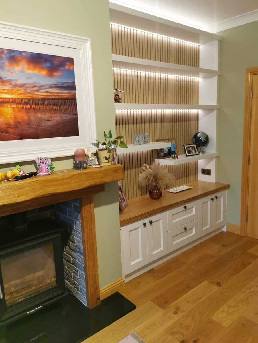 Oak Counter fitted Alcove Unit