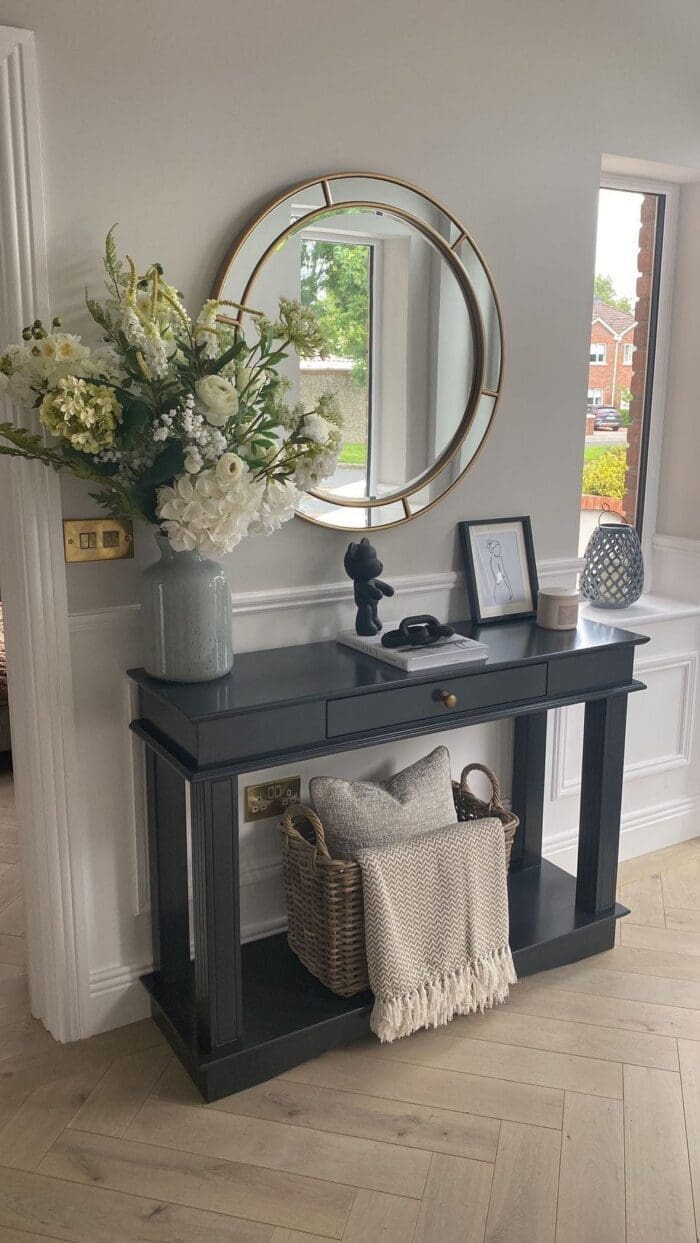 Black Console Table with storage