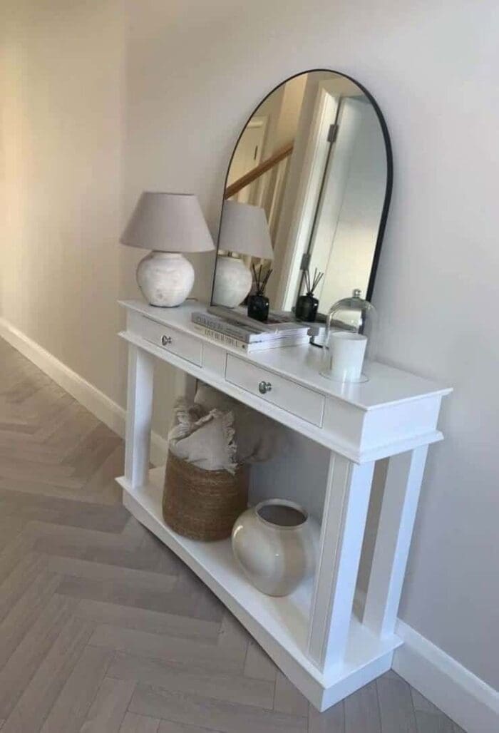 White Console Table with storage
