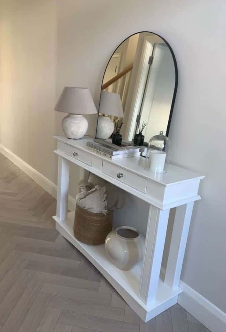 White Console Table with storage