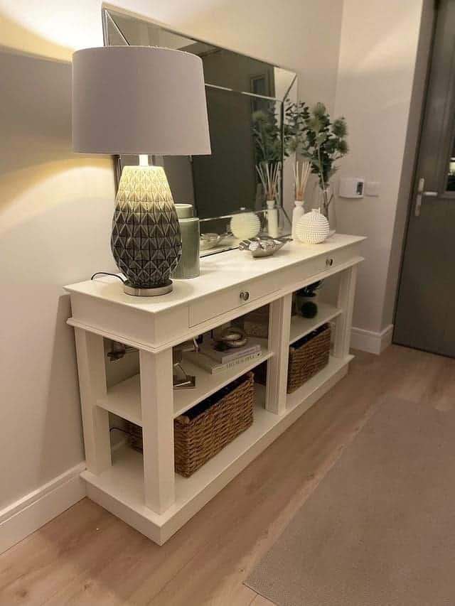 Console table with additional storage