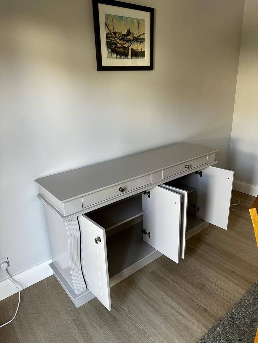 Sideboard with open doors