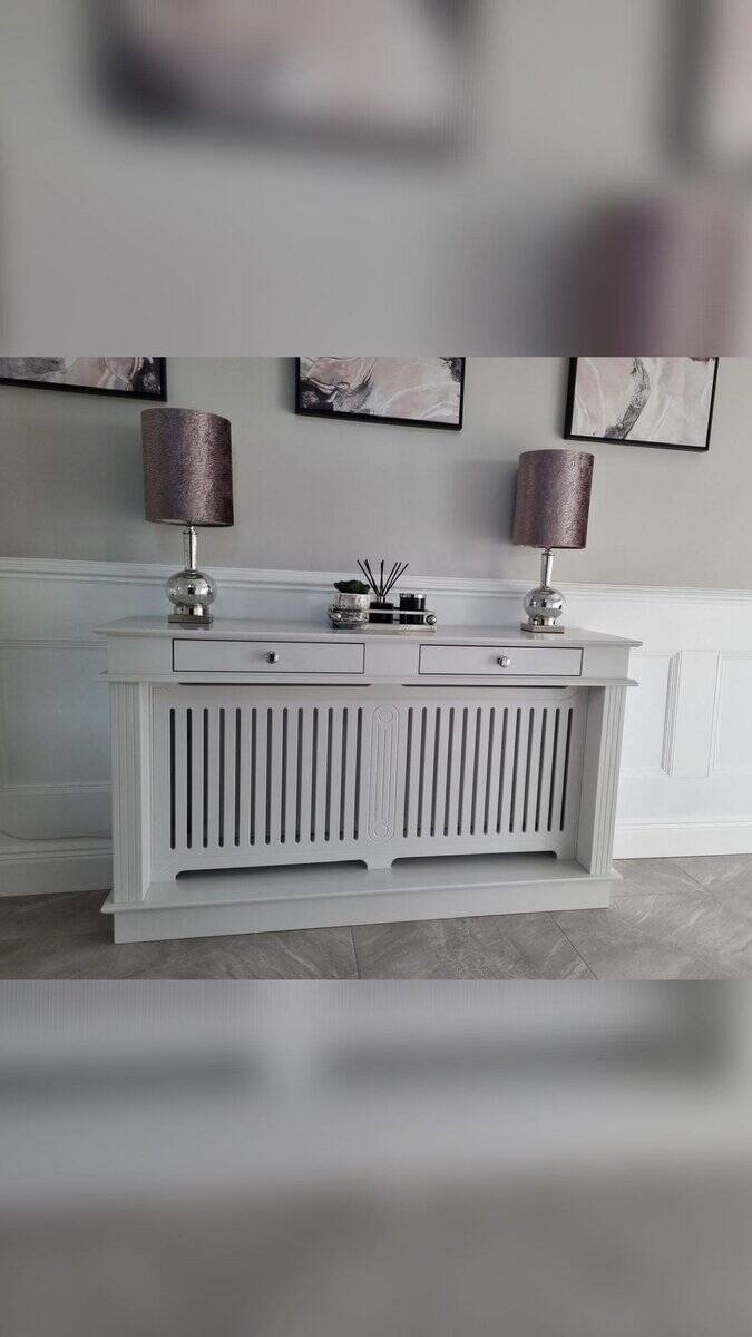 Radiator cover console table