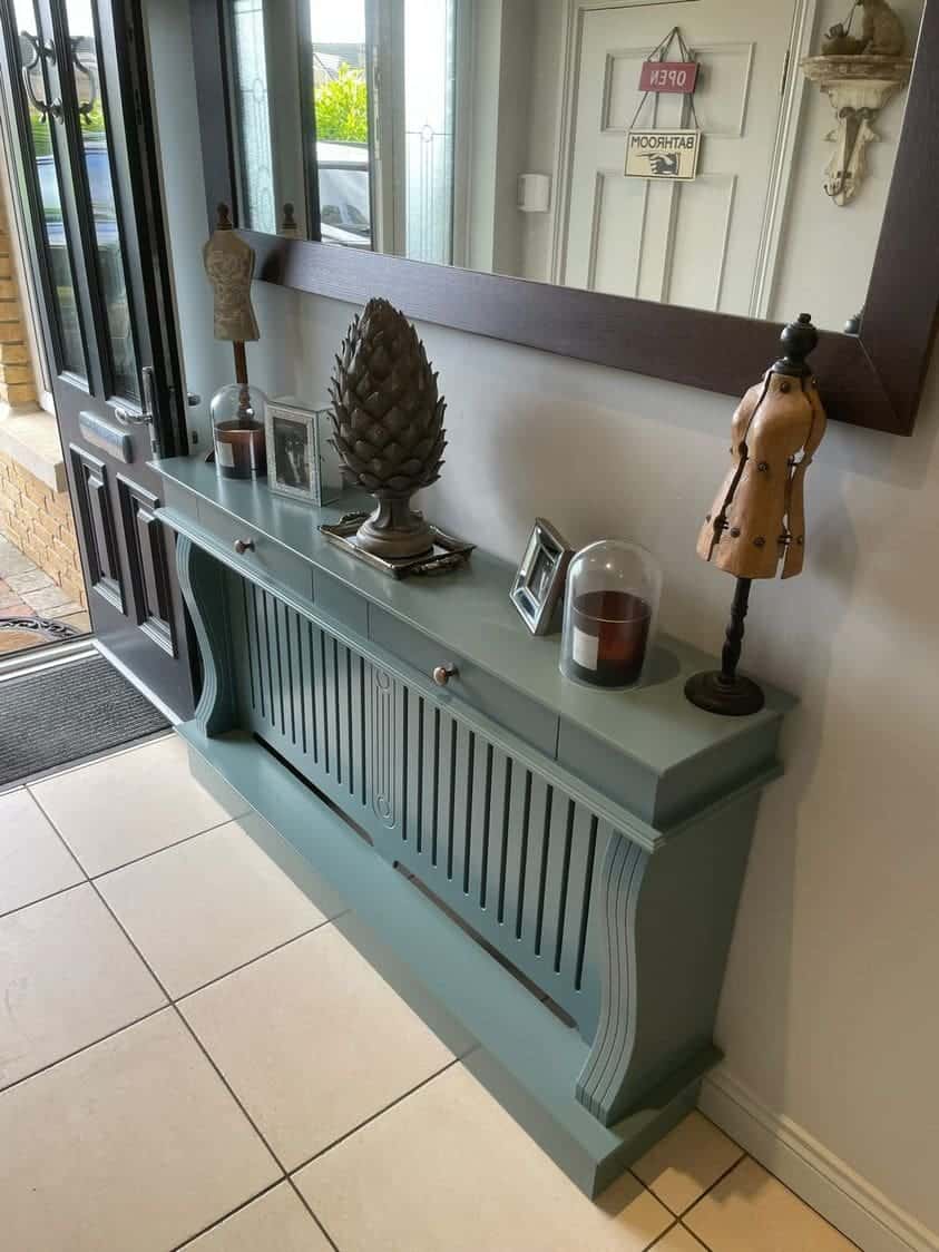 Radiator cover with drawers