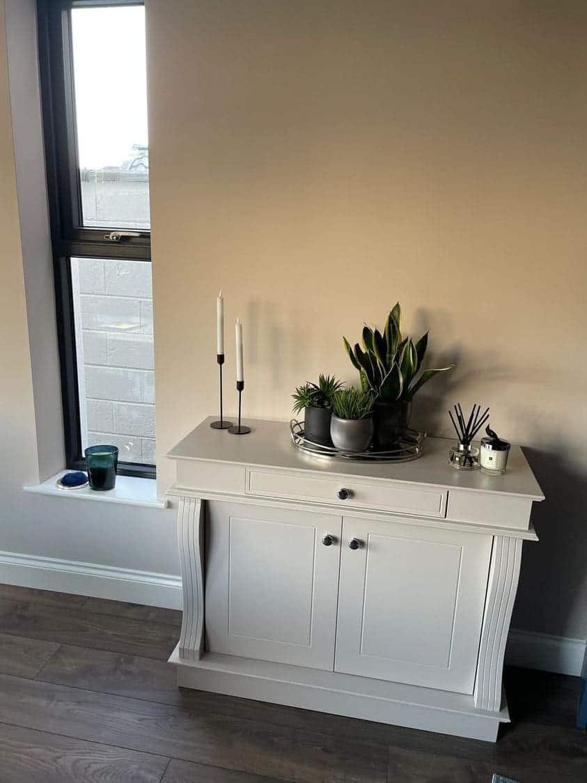 front view of sideboard