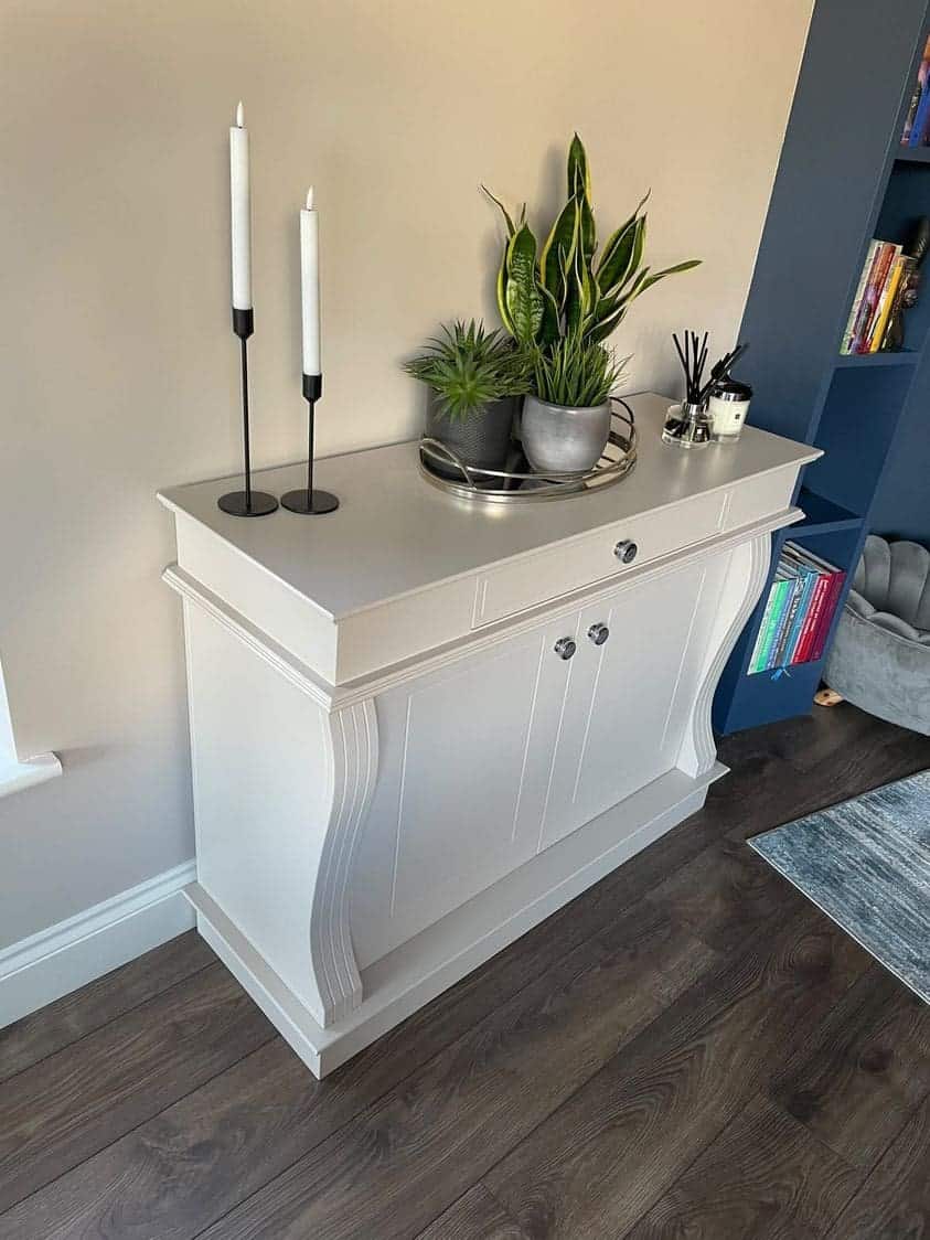 side view of sideboard