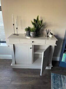 Sideboard with open door