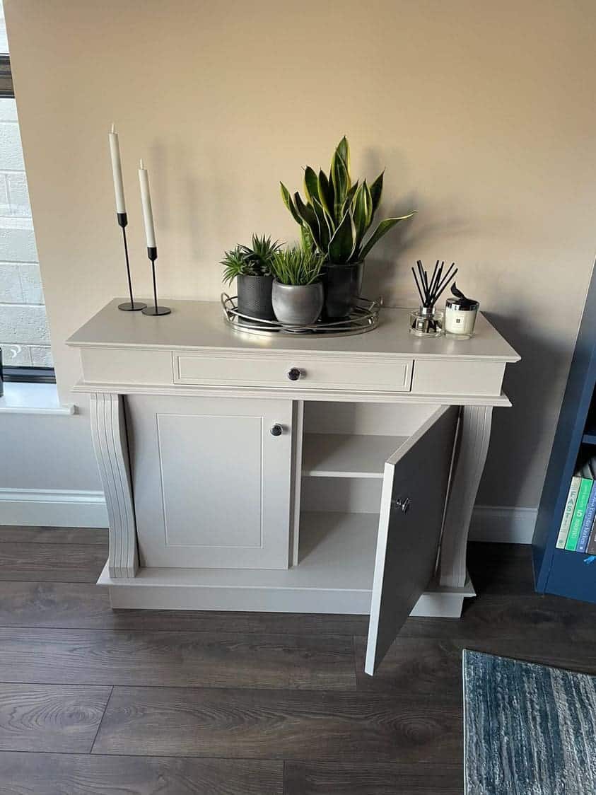Sideboard with open door