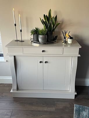 Decorated sideboard