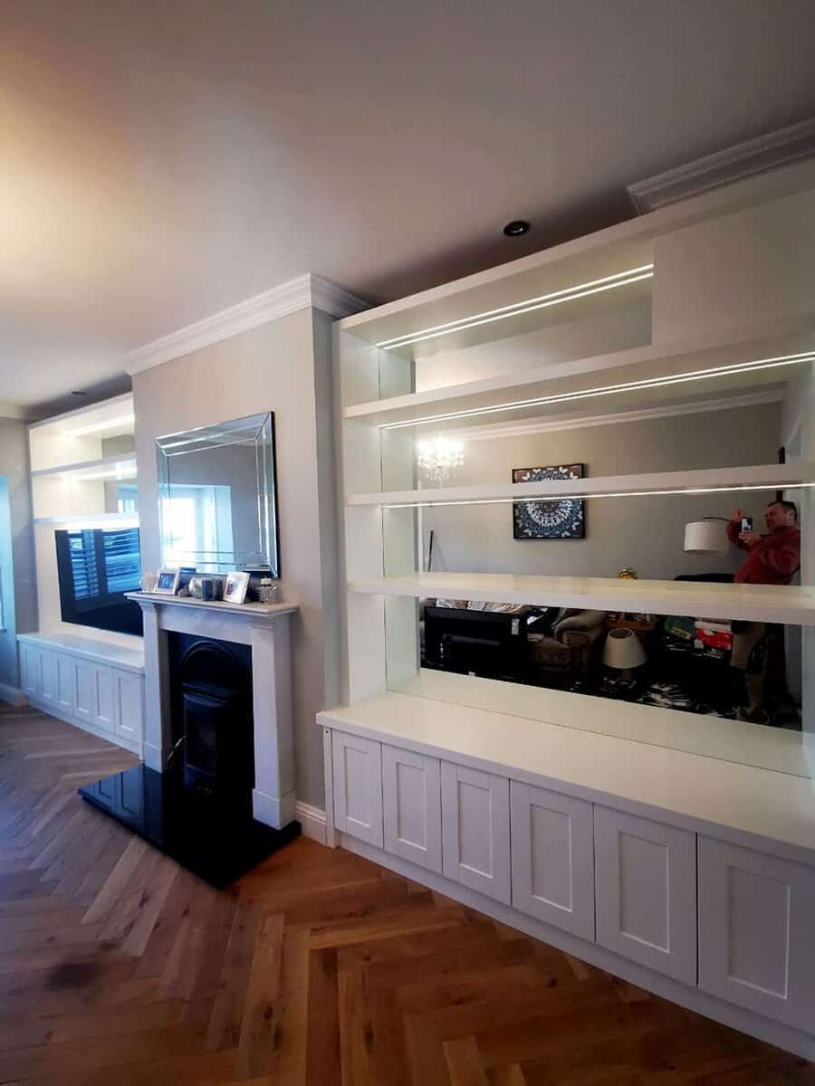 Modern living room alcove unit