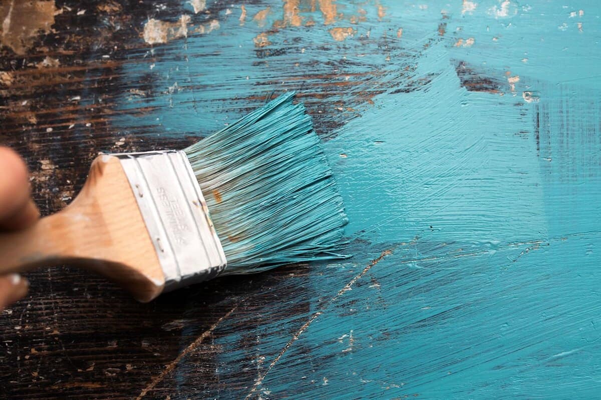 Hand painted unit showing brush strokes