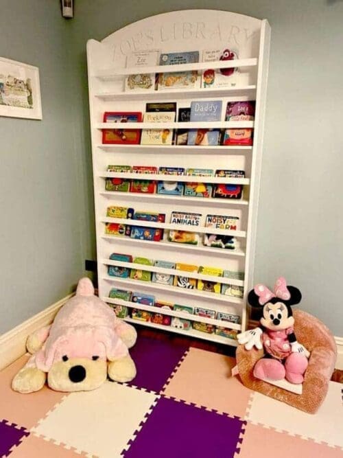 Nursery Library unit with custom engraving