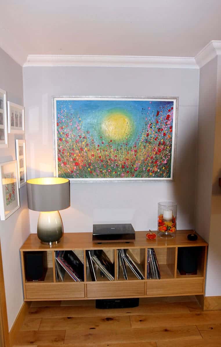 Modern record player cabinet