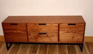 Walnut sideboard with beautiful continuous grain