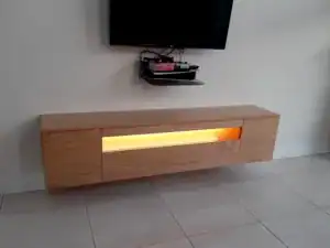 Oak TV Unit with lights
