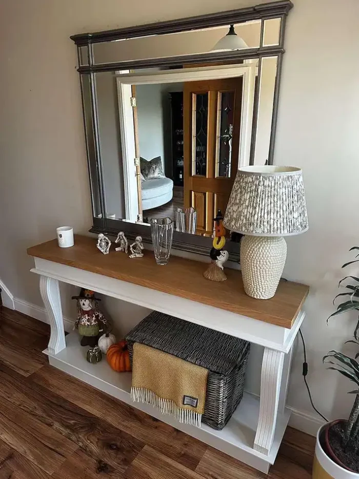 Console table in hallway