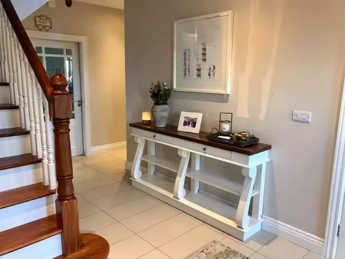 Console table in hallway