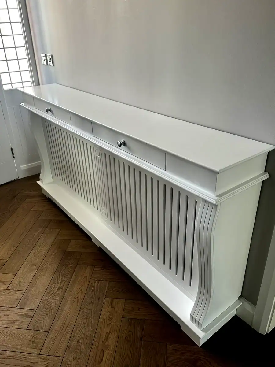 Radiator Console Table with drawers and grill