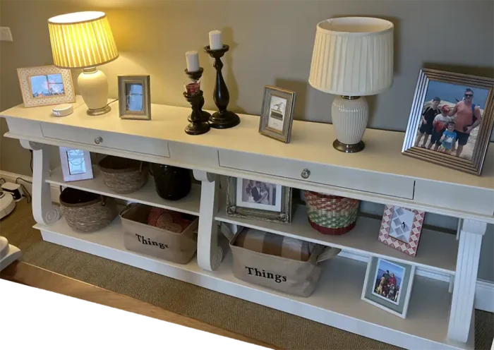 Large console table with storage