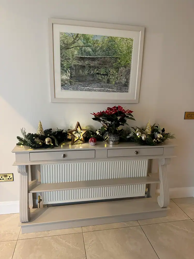 Console Table Covering Radiator