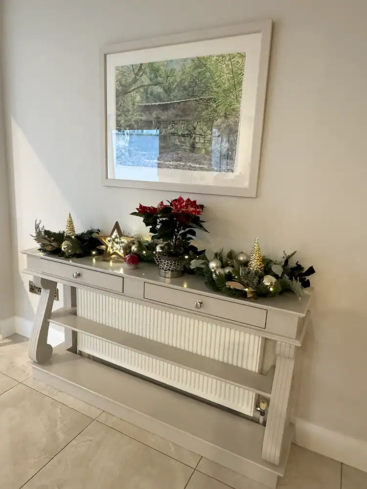 Radiator console table