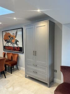 Large grey living room cabinet