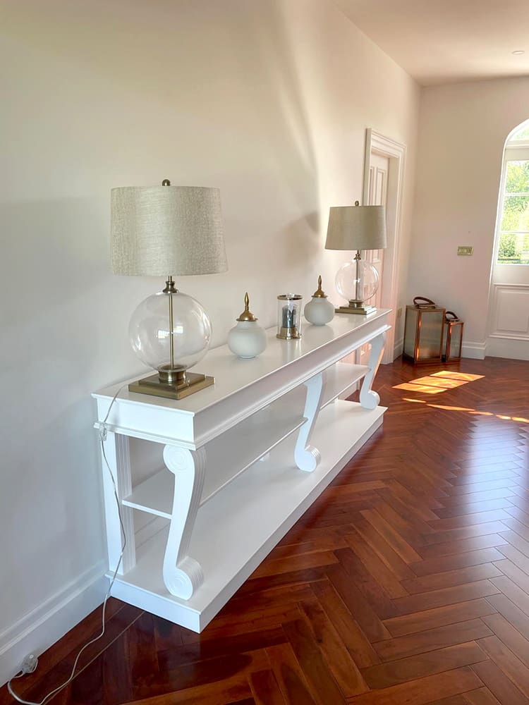 Large Console table in hallway