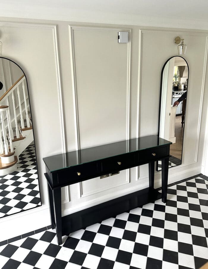 Long black Hallway Table