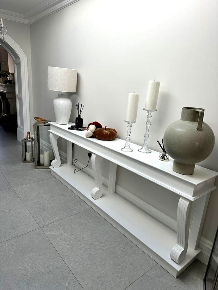 Large White Console tabel