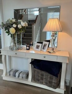 Custom hallway table