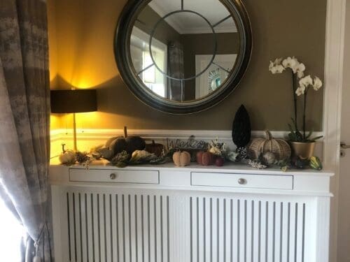 Radiator console table
