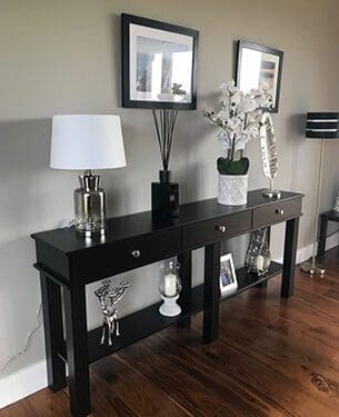 Large Black Console Table
