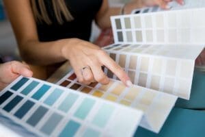 Choosing a paint colour from a swatch
