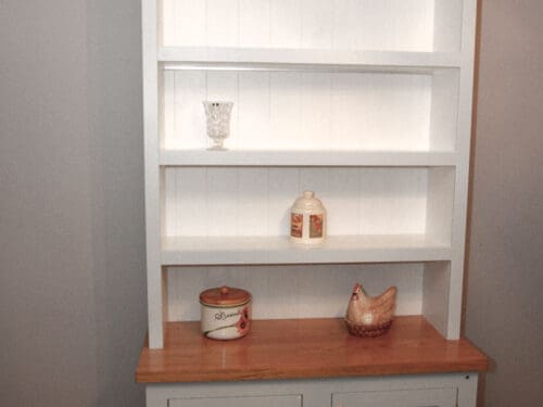 Kitchen dresser with Oak counter and open shelving