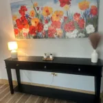 Black console table