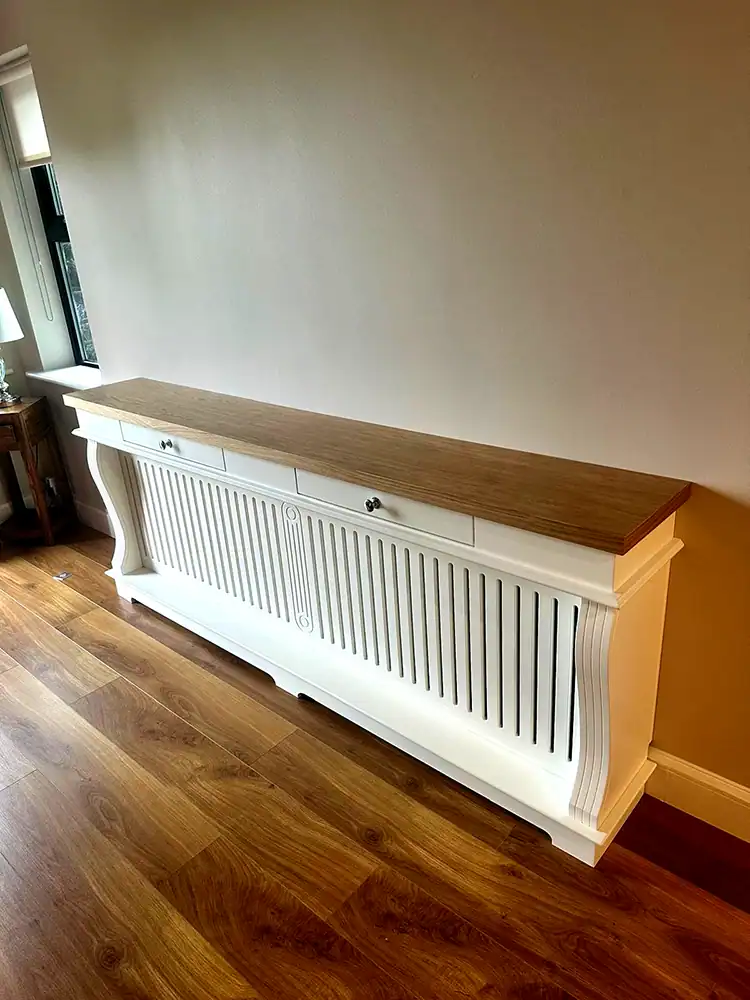 Oak top radiator cover