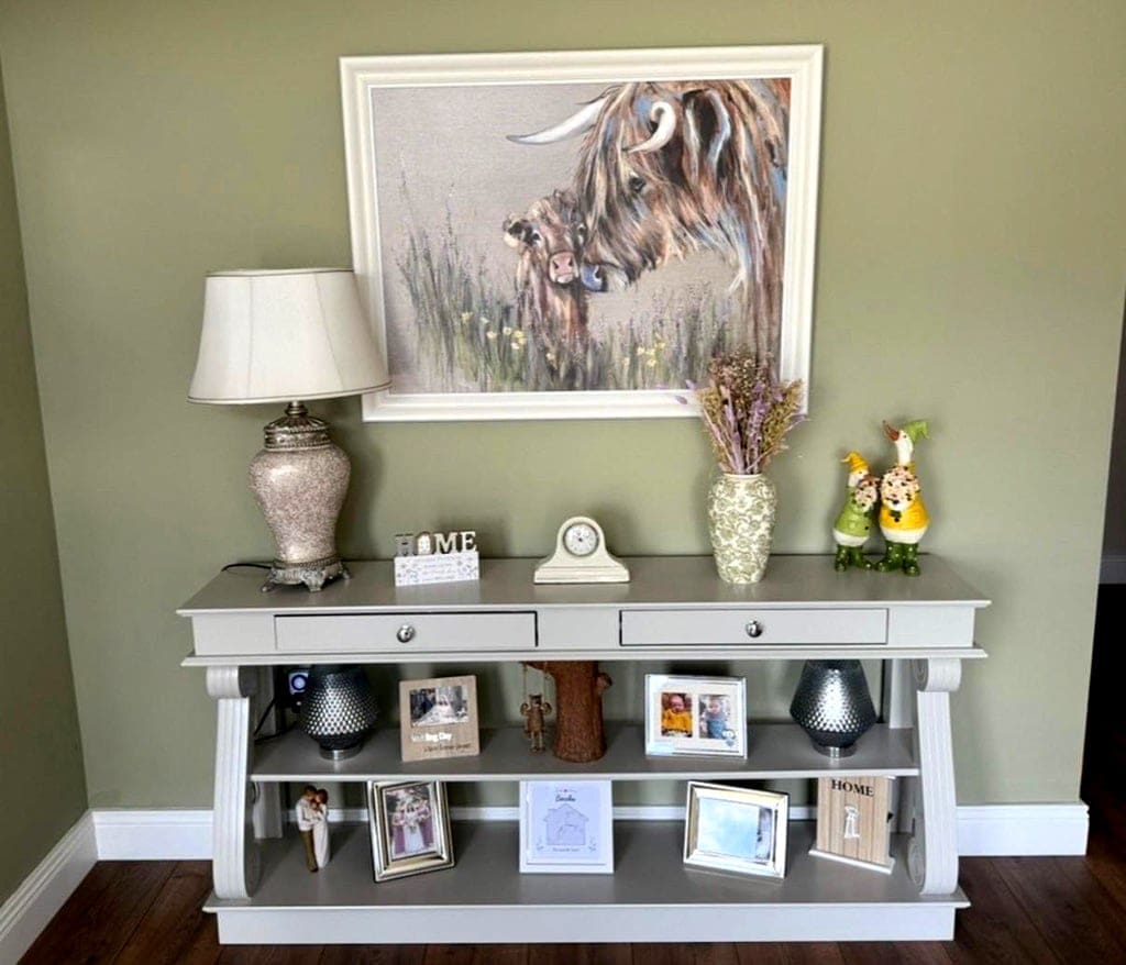 The Meath with middle shelf Large Console table with a shelf