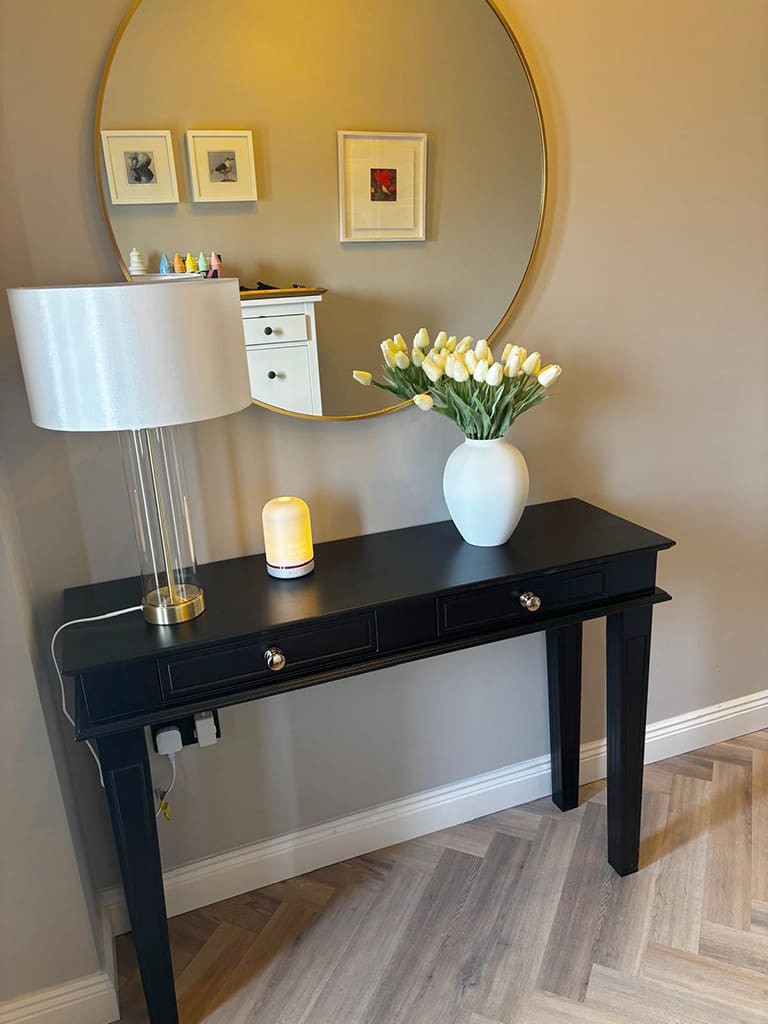 Small Black Console Table