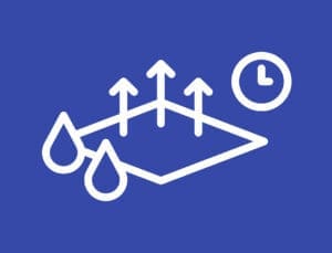 Info graphic showing drying time